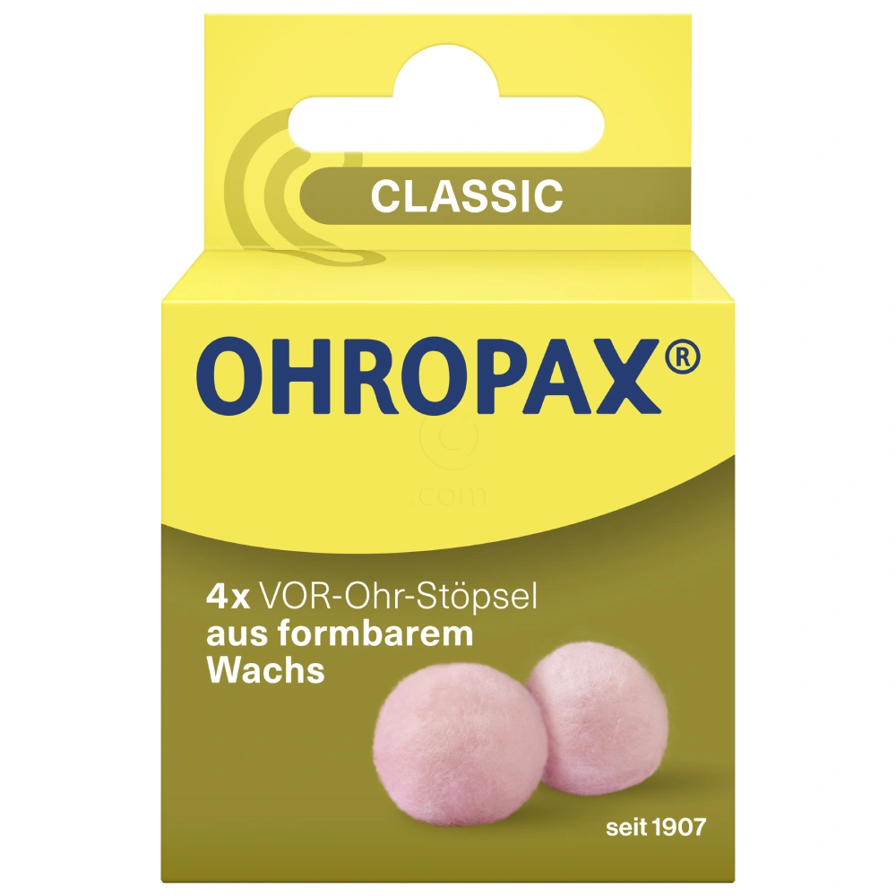 Ohropax Classic, voščeni čepki za ušesa (4 čepki)